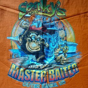 Spanky's Master Baiter  Orange large tee